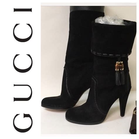 gucci bamboo shoes|Gucci ankle boots suede.